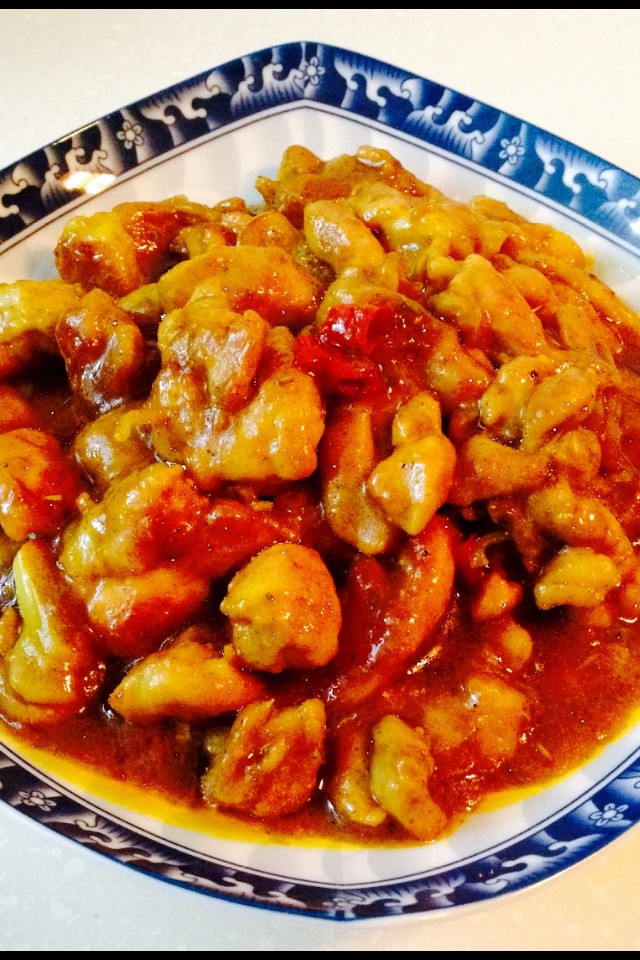 干炒咖喱鸡腿肉的做法