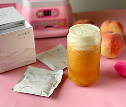 #爱乐甜夏日轻脂甜蜜#霸气水蜜桃白桃乌龙奶盖的做法