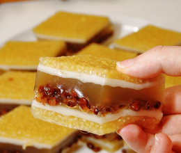 营养糕点?小米椰汁红豆糕的做法