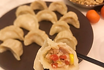 早餐店玉米胡萝卜烫面蒸饺#人人能开小吃店#附烫面和调馅儿方法的做法
