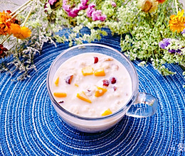 #换着花样吃早餐#低卡轻食【芒果牛奶燕麦粥】的做法