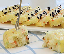 宝宝辅食微课堂  时蔬蛋蒸饭的做法