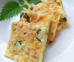 萝卜虾皮早餐饼的做法