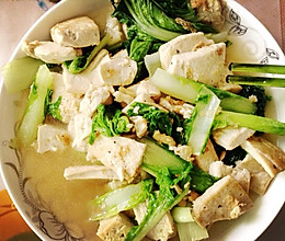 小白菜烧豆腐的做法