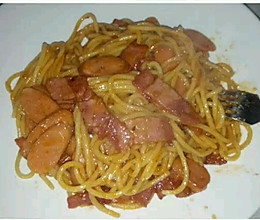 小孩子爱吃的培根意大利面的做法