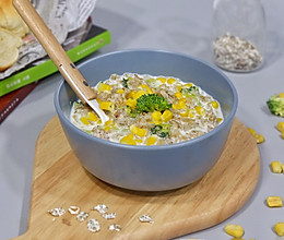 西兰花玉米咸燕麦粥的做法