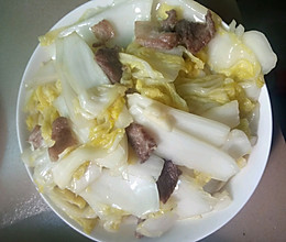 娃娃菜炒肉的做法