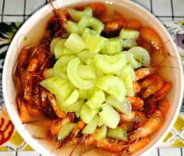 黄瓜河虾的做法