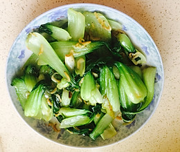 虾米油菜的做法