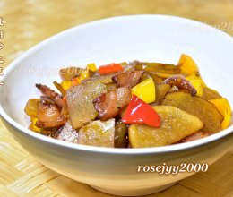 #立冬第一补#咸肉炒土豆片的做法