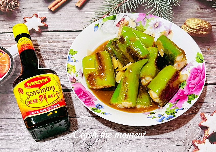 青椒酿虾滑，低脂又健康的做法