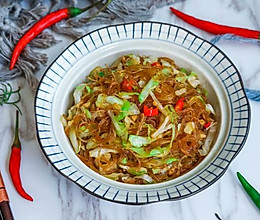 包菜炒粉丝的做法