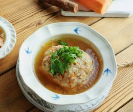 #零腹担吃夜宵#清蒸山药肉丸子儿童辅食减重餐的做法