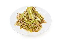 韭黄炒肉丝的做法