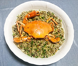 螃蟹糯米饭的做法
