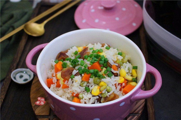蔬菜腊肠饭的做法