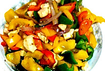 青红椒炒鸡胸的做法