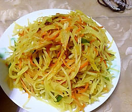 土豆丝炒胡萝卜丝的做法