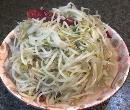 尖椒炝豆芽的做法