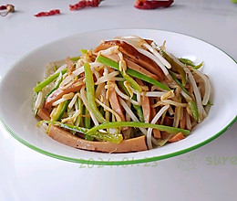 生炒葱辣豆干芽的做法