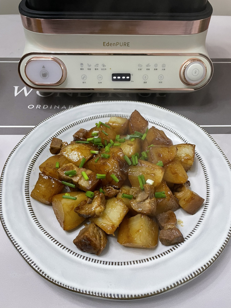 萝卜烧肉的做法
