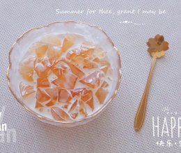 夏日健康饮品—茉莉绿茶冻(白凉粉版)的做法