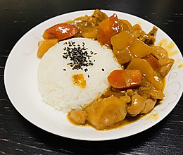 鸡腿肉咖喱饭的做法