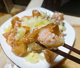 超简易的菠萝油条虾的做法