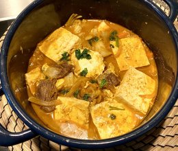 #给年味整点鲜的#《韩式牛肉豆腐锅》的做法