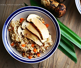 松茸焖饭的做法