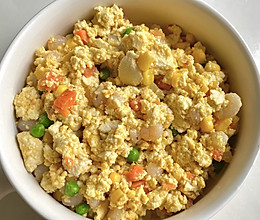 无米低脂！豆腐虾仁伪炒饭！300大卡吃到撑的做法