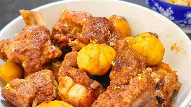 桂花排骨烧栗子#红梅黄酒料酒家宴争霸赛#的做法