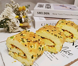 卷不裂香葱肉松蛋糕卷的做法