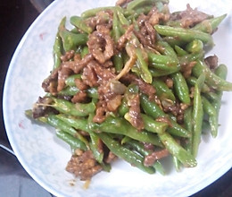 豆角炒肉的做法