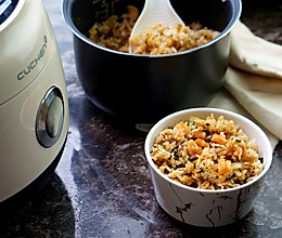 香菇菜虾仁焖饭的做法