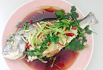 清蒸海鲈鱼（微波炉版）的做法