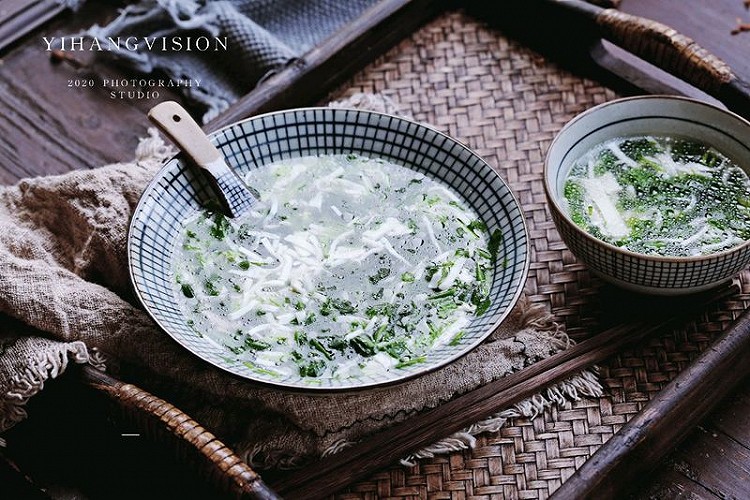 清淡鲜美的荠菜豆腐羹的做法