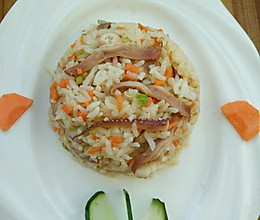 鱿鱼炒饭的做法