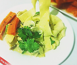 【奶油蘑菇手工意面】#橄露贝贝橄榄油#的做法