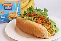 咖喱炒面三明治#百吉福食尚达人#的做法