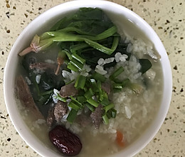 猪肝菠菜粥的做法