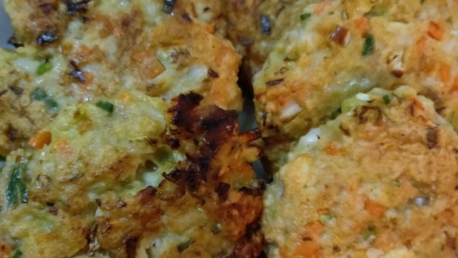 鸡肉豆腐蔬菜饼的做法