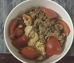 番茄蘑菇牛丼饭的做法