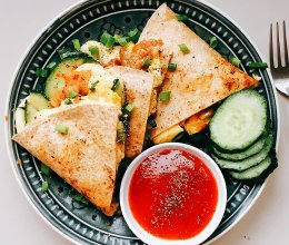 『15分钟』泡菜芝士墨西哥卷饼的做法