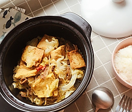 豆腐白菜砂锅煲的做法