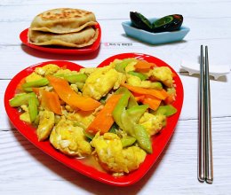 #刘畊宏女孩减脂饮食#丝瓜炒鸡蛋的做法