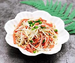 绿豆芽炒火腿的做法