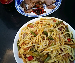 肉炒面的做法