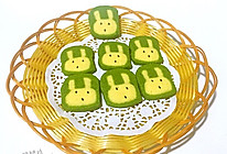 抹茶萌兔曲奇饼干的做法