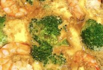 西蓝花虾仁豆腐蒸蛋的做法